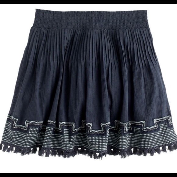 J. Crew Dresses & Skirts - NWT J Crew Embroidered Tassel Gauze Skirt